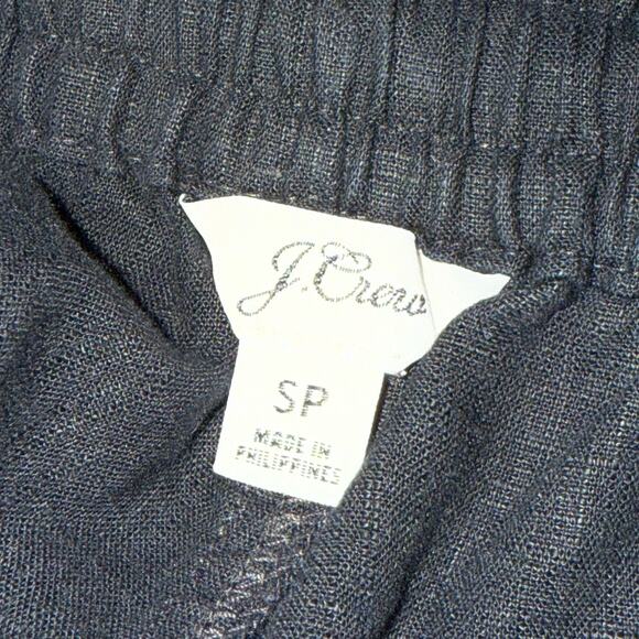 J. Crew Women’s Linen Blend Drawstring Pants Black Size Small - Picture 5 of 6